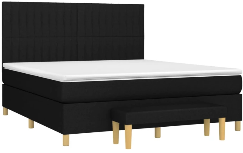 ΚΡΕΒΑΤΙ BOXSPRING ΜΕ ΣΤΡΩΜΑ ΜΑΥΡΟ 180X200 ΕΚ. ΥΦΑΣΜΑΤΙΝΟ 3137335
