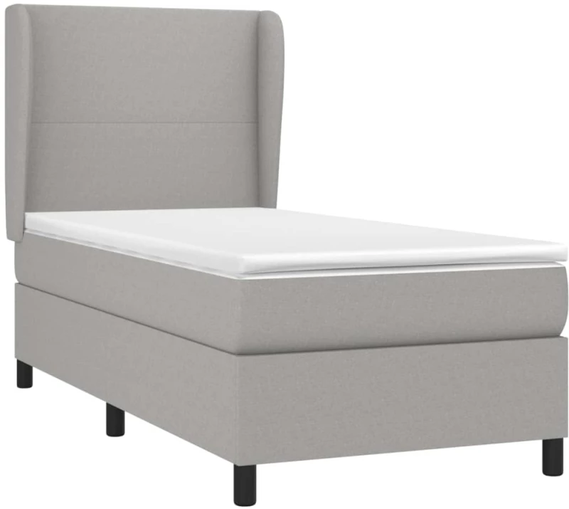 ΚΡΕΒΑΤΙ BOXSPRING ΜΕ ΣΤΡΩΜΑ ΑΝΟΙΧΤΟ ΓΚΡΙ 100X200 ΕΚ. ΥΦΑΣΜΑΤΙΝΟ 3127781