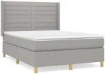 ΚΡΕΒΑΤΙ BOXSPRING ΜΕ ΣΤΡΩΜΑ ΑΝΟΙΧΤΟ ΓΚΡΙ 140X200 ΕΚ. ΥΦΑΣΜΑΤΙΝΟ 3132073
