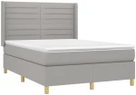 ΚΡΕΒΑΤΙ BOXSPRING ΜΕ ΣΤΡΩΜΑ ΑΝΟΙΧΤΟ ΓΚΡΙ 140X200 ΕΚ. ΥΦΑΣΜΑΤΙΝΟ 3132073