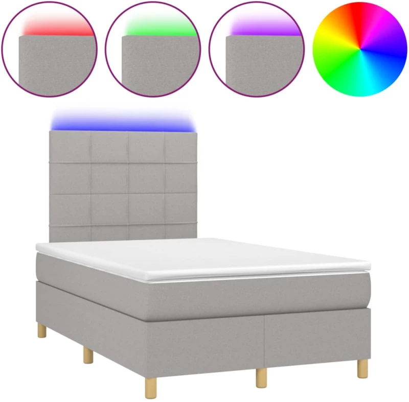 ΚΡΕΒΑΤΙ BOXSPRING ΜΕ ΣΤΡΩΜΑ & LED ΑΝ.ΓΚΡΙ 120X200 ΕΚ ΥΦΑΣΜΑΤΙΝΟ 3135421