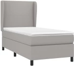 ΚΡΕΒΑΤΙ BOXSPRING ΜΕ ΣΤΡΩΜΑ ΑΝΟΙΧΤΟ ΓΚΡΙ 90X200 ΕΚ. ΥΦΑΣΜΑΤΙΝΟ 3127773