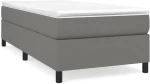 ΚΡΕΒΑΤΙ BOXSPRING ΜΕ ΣΤΡΩΜΑ ΣΚΟΥΡΟ ΓΚΡΙ 100X200 ΕΚ. ΥΦΑΣΜΑΤΙΝΟ 3144400