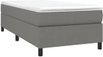 ΚΡΕΒΑΤΙ BOXSPRING ΜΕ ΣΤΡΩΜΑ ΣΚΟΥΡΟ ΓΚΡΙ 100X200 ΕΚ. ΥΦΑΣΜΑΤΙΝΟ 3144400