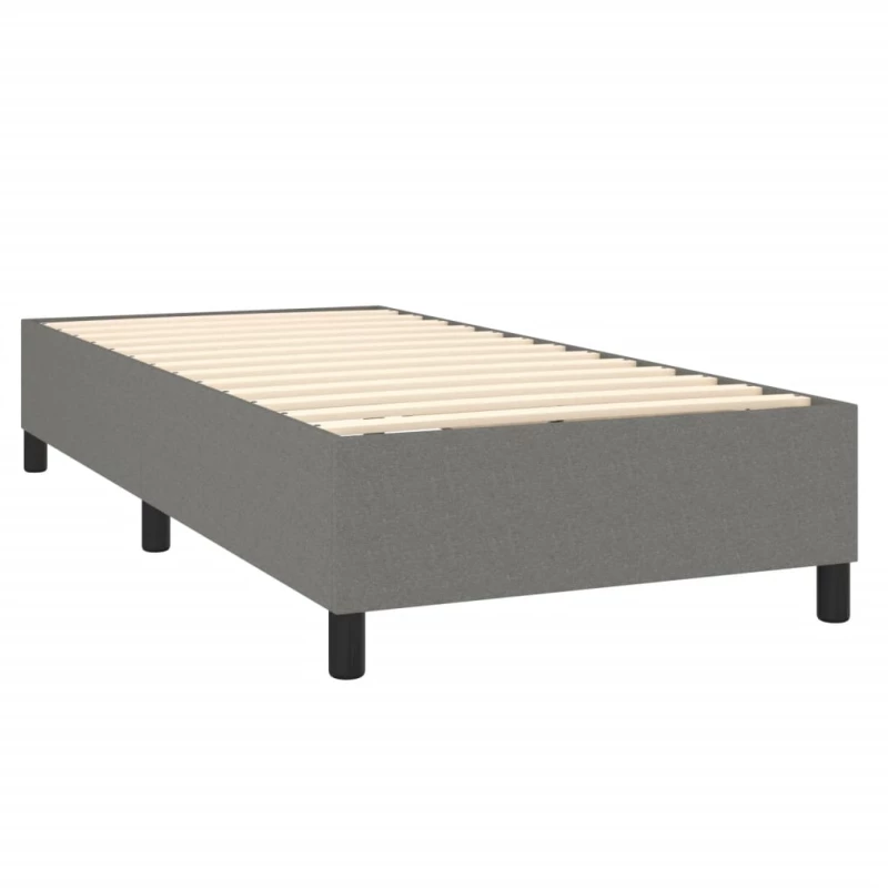ΚΡΕΒΑΤΙ BOXSPRING ΜΕ ΣΤΡΩΜΑ ΣΚΟΥΡΟ ΓΚΡΙ 100X200 ΕΚ. ΥΦΑΣΜΑΤΙΝΟ 3144400