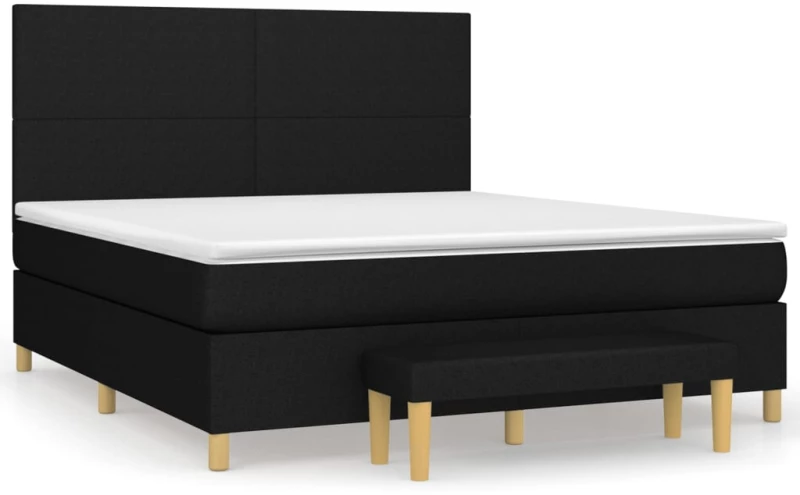 ΚΡΕΒΑΤΙ BOXSPRING ΜΕ ΣΤΡΩΜΑ ΜΑΥΡΟ 180X200 ΕΚ. ΥΦΑΣΜΑΤΙΝΟ 3137015