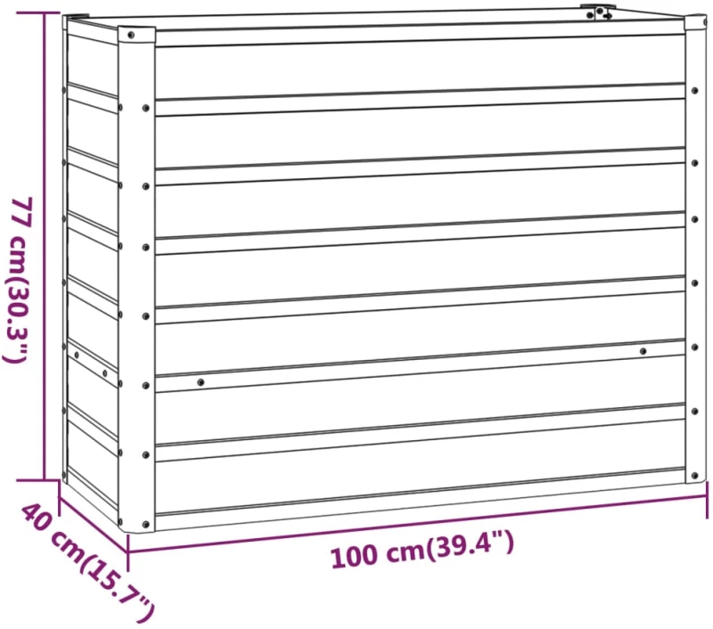 ΖΑΡΝΤΙΝΙΕΡΑ ΓΚΡΙ 100X40X77 ΕΚ. ΑΝΘΕΚΤΙΚΟ ΑΤΣΑΛΙ 151951