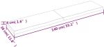 ΡΑΦΙ ΤΟΙΧΟΥ ΑΝΟΙΧΤΟ ΚΑΦΕ 140X30X4 ΕΚ. ΕΠΕΞΕΡΓ. ΜΑΣΙΦ ΞΥΛΟ ΔΡΥΟΣ 363700