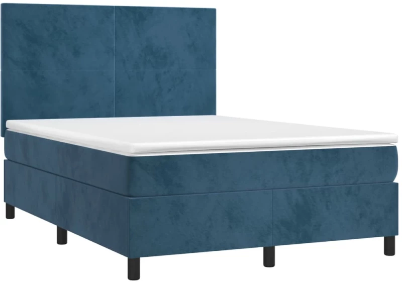 ΚΡΕΒΑΤΙ BOXSPRING ΜΕ ΣΤΡΩΜΑ ΣΚΟΥΡΟ ΜΠΛΕ 140X200 ΕΚ. ΒΕΛΟΥΔΙΝΟ 3142909