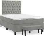 ΚΡΕΒΑΤΙ BOXSPRING ΜΕ ΣΤΡΩΜΑ ΑΝΟΙΧΤΟ ΓΚΡΙ 120X200 ΕΚ. ΒΕΛΟΥΔΙΝΟ 3138013