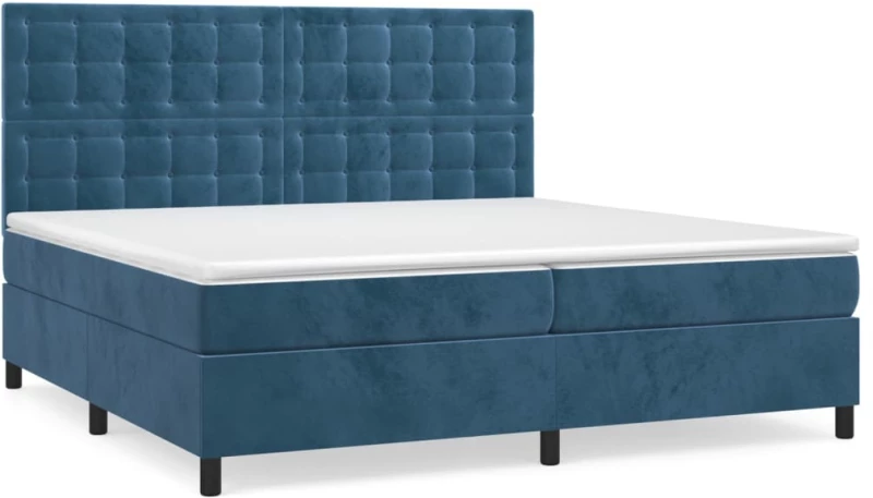ΚΡΕΒΑΤΙ BOXSPRING ΜΕ ΣΤΡΩΜΑ ΣΚΟΥΡΟ ΜΠΛΕ 200X200 ΕΚ. ΒΕΛΟΥΔΙΝΟ 3143287