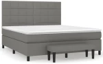 ΚΡΕΒΑΤΙ BOXSPRING ΜΕ ΣΤΡΩΜΑ ΣΚΟΥΡΟ ΓΚΡΙ 180X200 ΕΚ ΥΦΑΣΜΑΤΙΝ 3136614