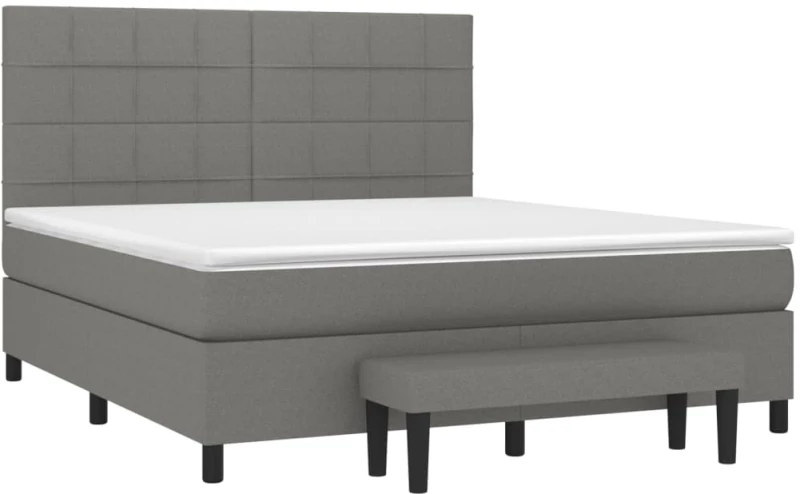 ΚΡΕΒΑΤΙ BOXSPRING ΜΕ ΣΤΡΩΜΑ ΣΚΟΥΡΟ ΓΚΡΙ 180X200 ΕΚ ΥΦΑΣΜΑΤΙΝ 3136614