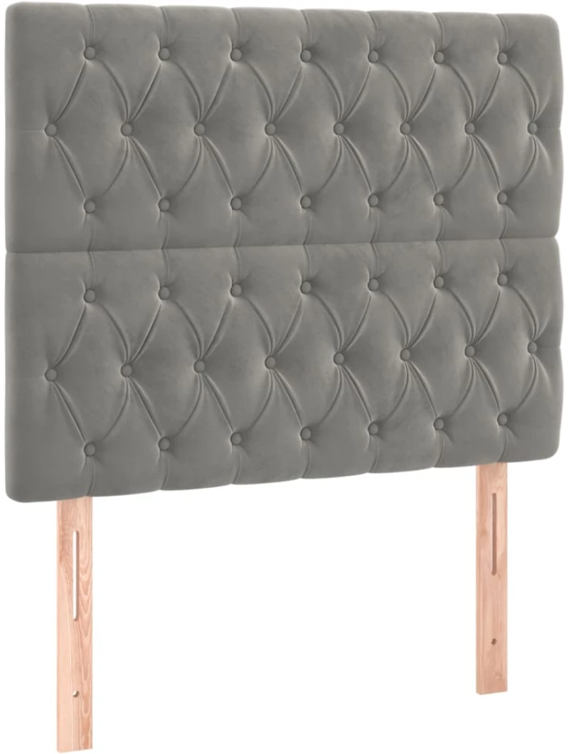 ΚΡΕΒΑΤΙ BOXSPRING ΜΕ ΣΤΡΩΜΑ ΑΝΟΙΧΤΟ ΓΚΡΙ 90X190 ΕΚ. ΒΕΛΟΥΔΙΝΟ 3132831