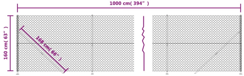 ΣΥΡΜΑΤΟΠΛΕΓΜΑ ΠΕΡΙΦΡΑΞΗΣ ΑΝΘΡΑΚΙ 1,6 X 10 Μ. ΜΕ ΒΑΣΕΙΣ ΦΛΑΝΤΖΑ 153988