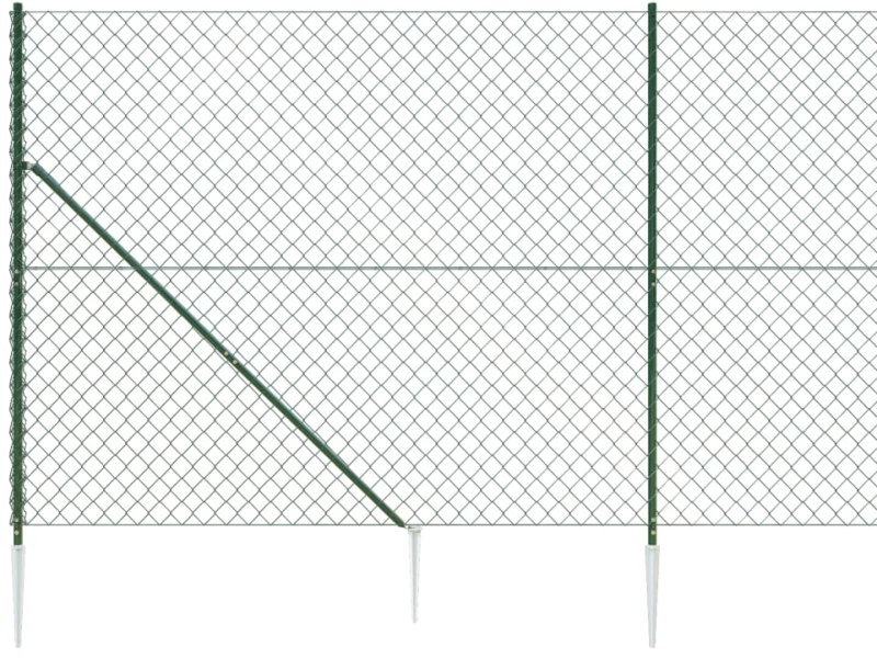 ΣΥΡΜΑΤΟΠΛΕΓΜΑ ΠΕΡΙΦΡΑΞΗΣ ΠΡΑΣΙΝΟ 2,2 X 25 Μ. ΜΕ ΚΑΡΦΩΤΕΣ ΒΑΣΕΙΣ 153935