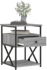 ΚΟΜΟΔΙΝΑ 2 ΤΕΜ. ΓΚΡΙ SONOMA 40X42X55 ΕΚ. ΑΠΟ ΕΠΕΞΕΡΓΑΣΜΕΝΟ ΞΥΛΟ 826080