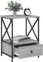 ΚΟΜΟΔΙΝΑ 2 ΤΕΜ ΓΚΡΙ SONOMA 50X41X65 ΕΚ. ΑΠΟ ΕΠΕΞΕΡΓΑΣΜΕΝΟ ΞΥΛΟ 826090