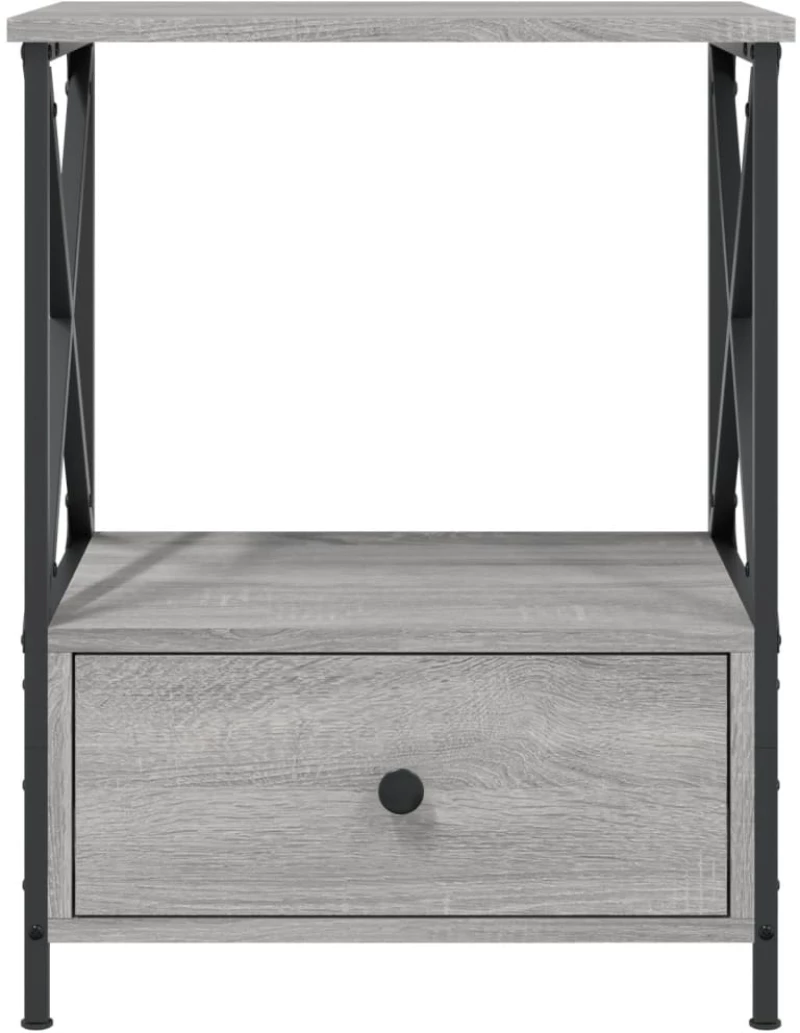 ΚΟΜΟΔΙΝΑ 2 ΤΕΜ ΓΚΡΙ SONOMA 50X41X65 ΕΚ. ΑΠΟ ΕΠΕΞΕΡΓΑΣΜΕΝΟ ΞΥΛΟ 826090