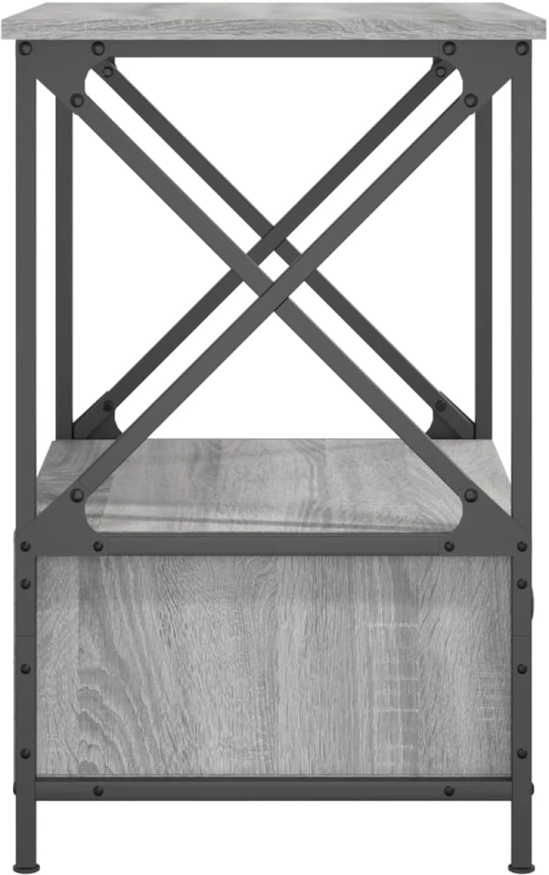 ΚΟΜΟΔΙΝΑ 2 ΤΕΜ ΓΚΡΙ SONOMA 50X41X65 ΕΚ. ΑΠΟ ΕΠΕΞΕΡΓΑΣΜΕΝΟ ΞΥΛΟ 826090