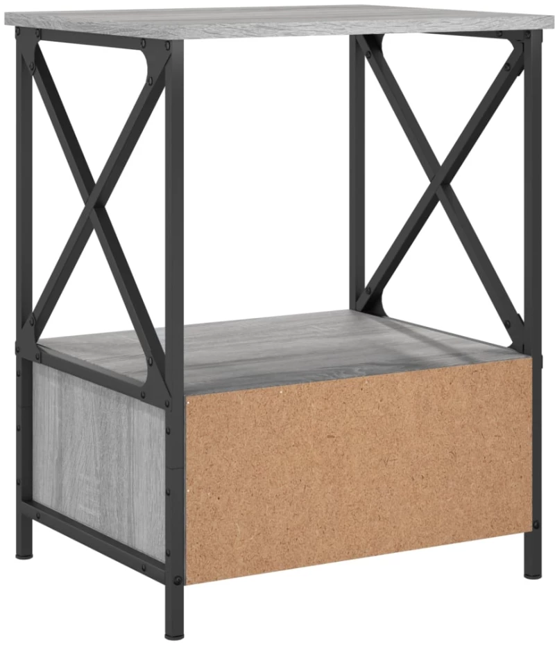 ΚΟΜΟΔΙΝΑ 2 ΤΕΜ ΓΚΡΙ SONOMA 50X41X65 ΕΚ. ΑΠΟ ΕΠΕΞΕΡΓΑΣΜΕΝΟ ΞΥΛΟ 826090