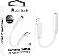 LAMTECH LIGHTNING ADAPTER CABLE AUDIO JACK 3,5MM WHITE