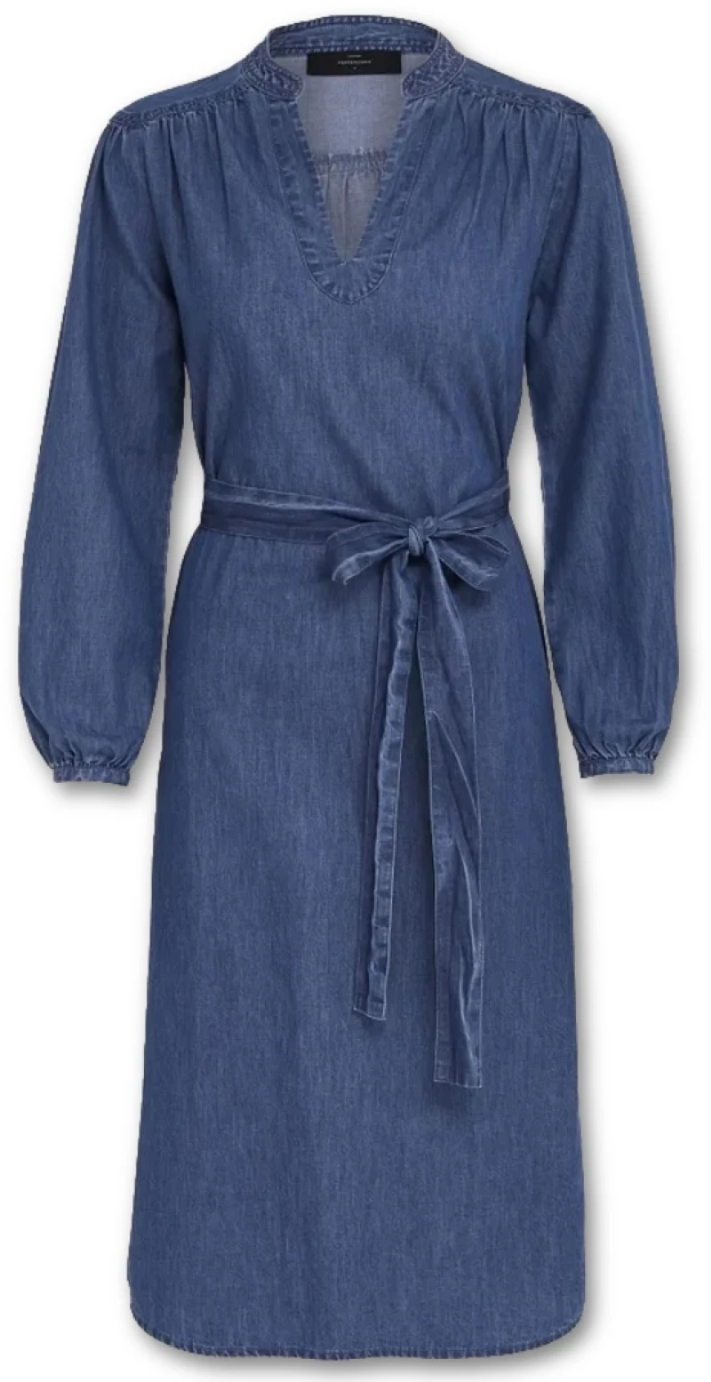 Μίντι τζιν φόρεμα plus size Cia Peppercorn - Denim Blue