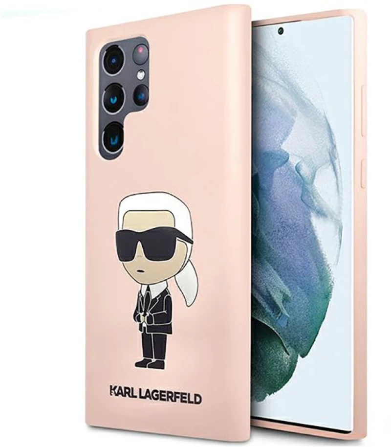 Karl Lagerfeld Silicone NFT Ikonik - Case for Samsung Galaxy S23 Ultra (Pink)