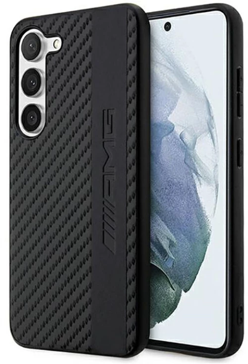 AMG Carbon Stripe & Embossed - Case for Samsung Galaxy S23 (Black)