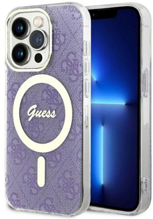 Guess 4G MagSafe - Case for iPhone 14 Pro (Purple)
