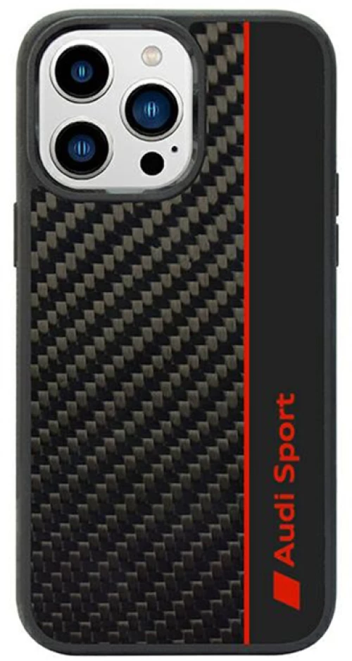 Audi Carbon Fiber Stripe - Case for iPhone 14 Pro (Black)