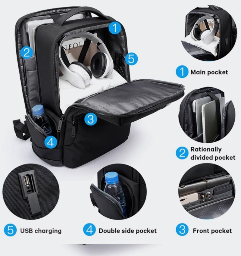 BANGE BACKPACK - 2603-BLACK