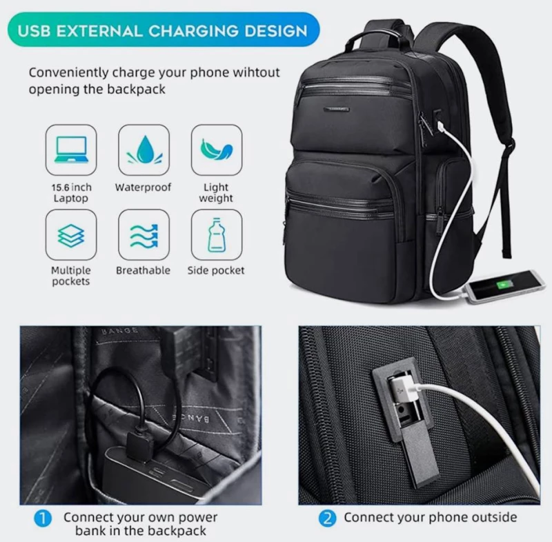 BANGE BACKPACK - 2603-BLACK