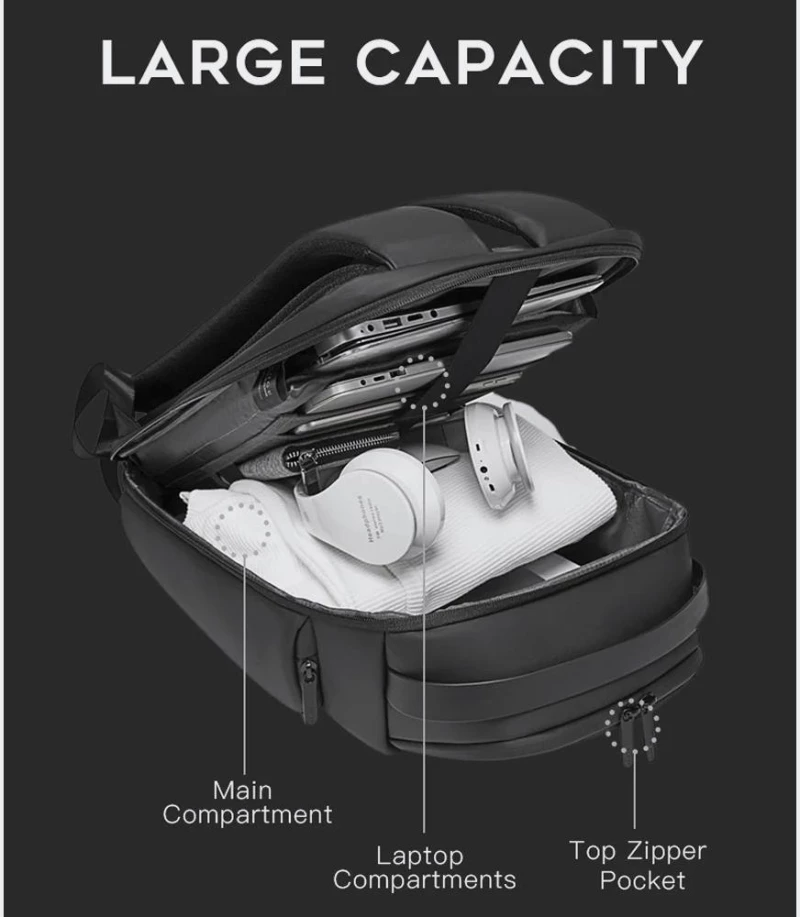 BANGE BACKPACK - 7277-BLACK