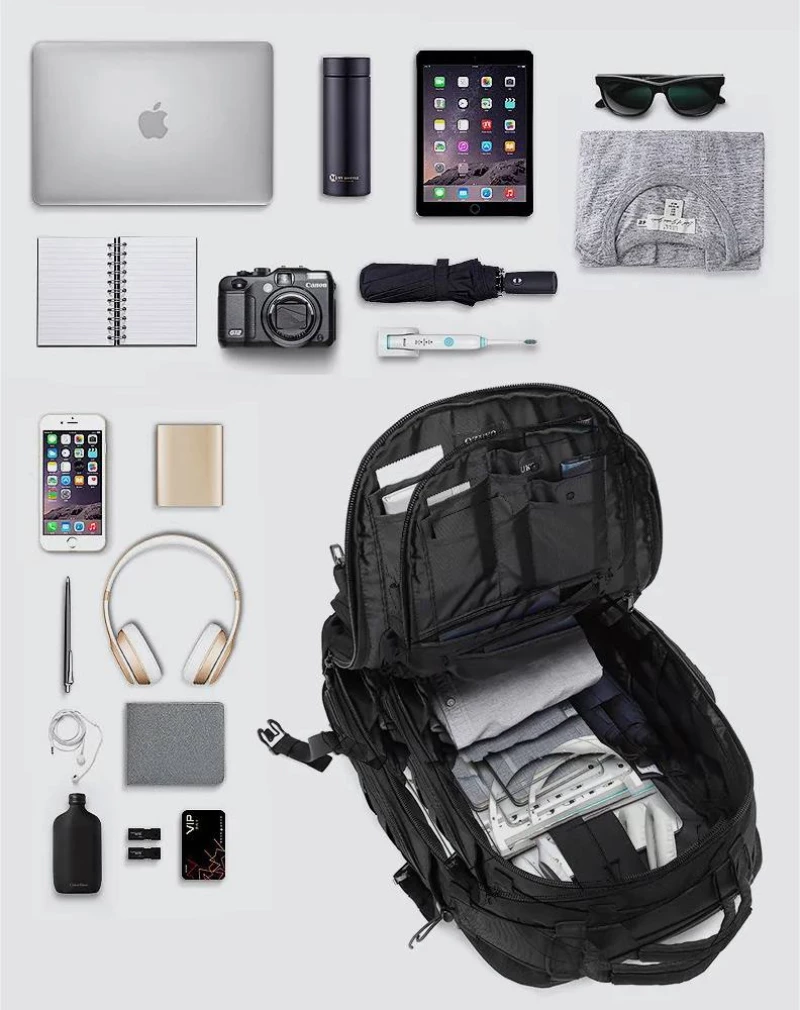 OZUKO BACKPACK - 9601-BLACK