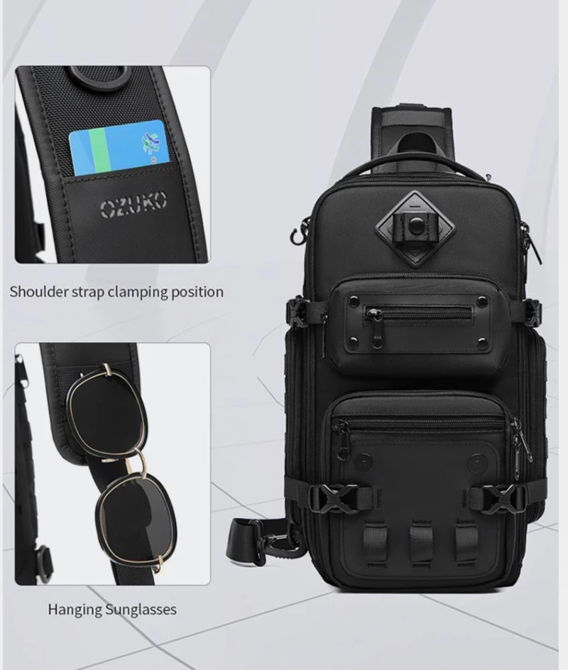 OZUKO CROSSBODY BAG - 9585-BLACK