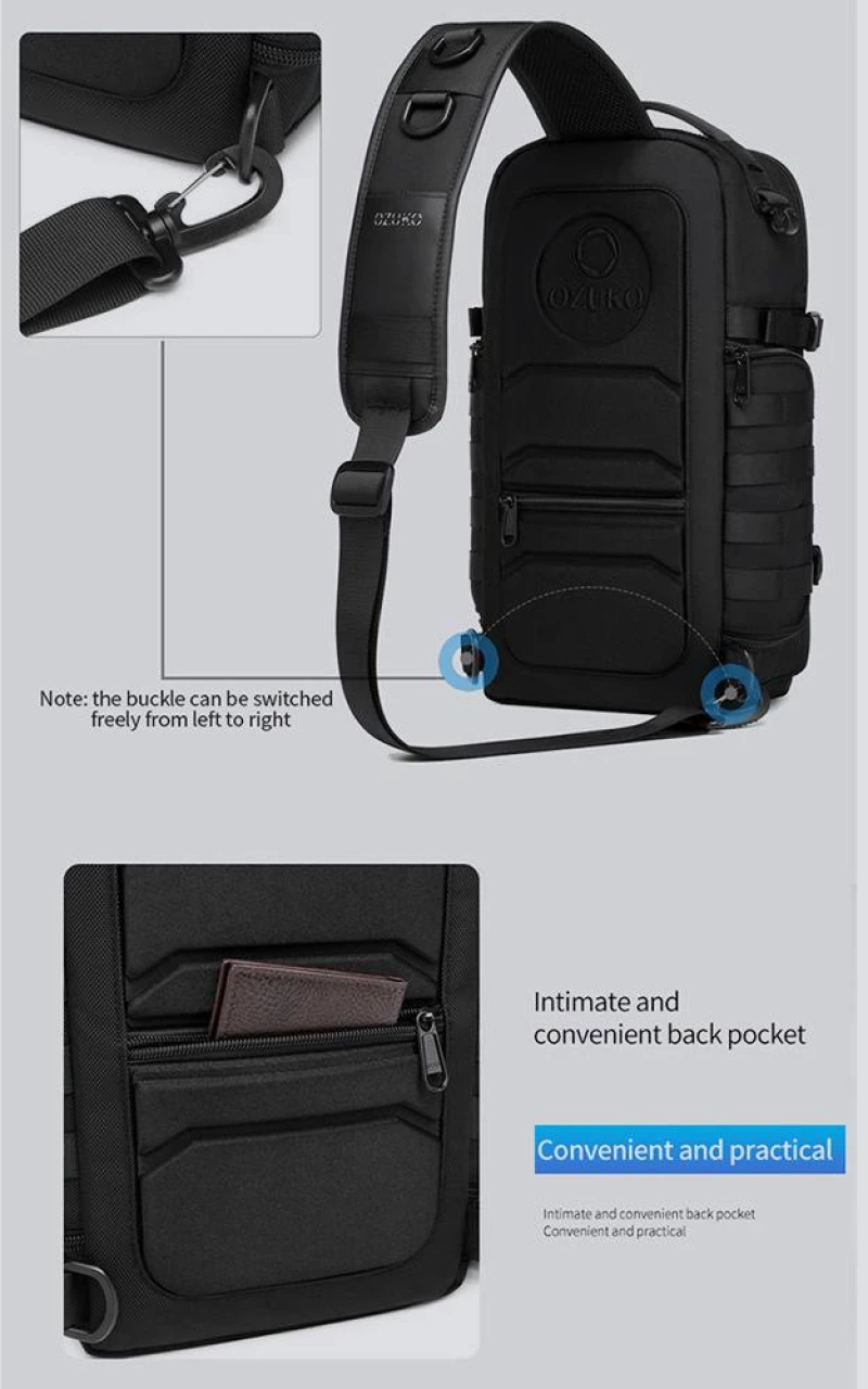 OZUKO CROSSBODY BAG - 9585-BLACK