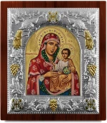 Ασημένια εικόνα ΙΕΡΟΣΟΛΥΜΙΤΙΣΣΑ-ΑΓΙΟΓΡΑΦΙΑ  27x24cm