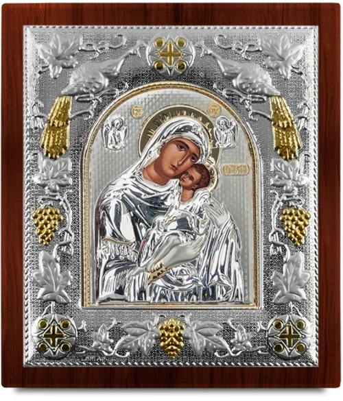Ασημένια εικόνα ΓΛΥΚΟΦΙΛΟΥΣΑ  19.5x17.5cm