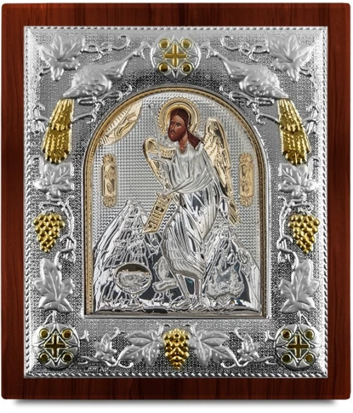Ασημένια εικόνα ΑΓΙΟΣ ΙΩΑΝΝΗΣ  27x24cm