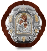 Ασημένια εικόνα ΑΓΙΑ ΟΙΚΟΓΕΝΕΙΑ 22x21cm