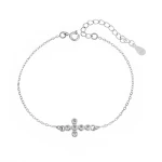 Κολιέ Senza Silver 925, Σταυρός με ζιργκόν SSR2848SR