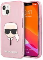 Karl Lagerfeld Karl’s Head Glitter - Case for iPhone 13 Mini (Pink)