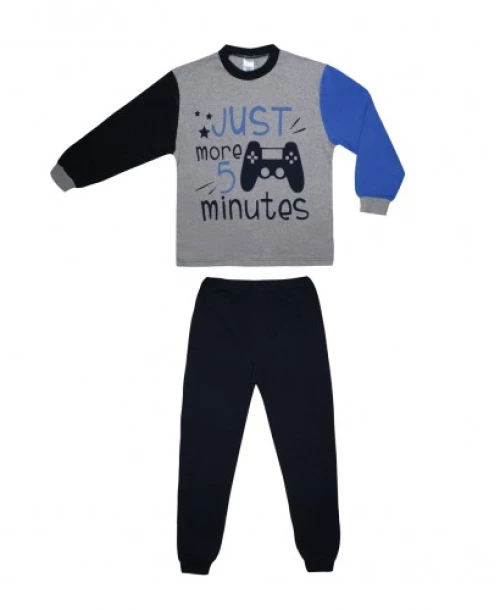 Παιδική Πιτζάμα "5 minutes"63988 -Γκρι/Navy