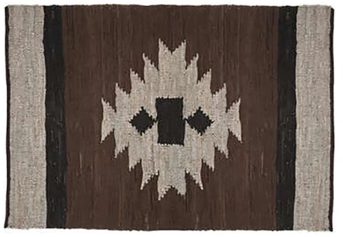 xαλί δερμάτινο καφέ χρ.  120x170