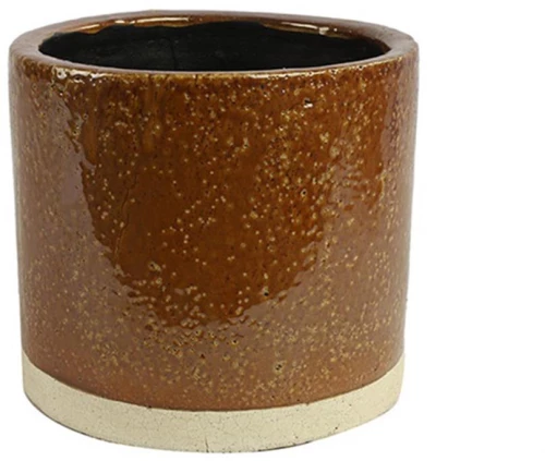 Κασπώ κεραμικό καφέ Φ18x17