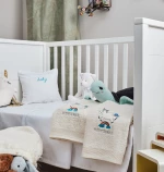 Πετσέτες Σετ με Κέντημα Unicorn Blue - 50x90,75x150 με κέντημα