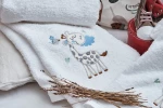 Πετσέτες Σετ με κέντημα Giraffe Blue - 50x90,75x150 με κέντημα