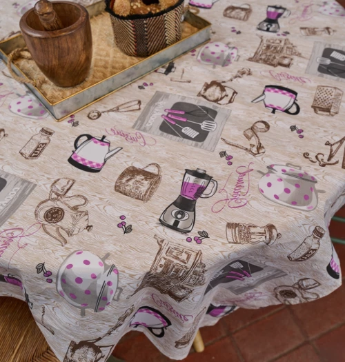 Τραπεζομάντηλα Κουζίνας Cook - Purple, 140x140cm