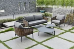 Musses Rattan Set Anthracite - Αλουμίνιο
